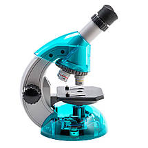 Sigeta Mixi 40x-640x Blue | Дитячий мікроскоп з набором готових слайдів, інструментів і адаптером для смартфону, фото 4