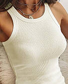 Майка жіноча рубчик Білий, 46/48