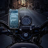 Мото- Вело- тримач для телефону на кермо Baseus Knight Motorcycle сріблястий (PB2111Z-1), фото 2
