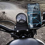 Мото- Вело- тримач для телефону на кермо Baseus Knight Motorcycle сріблястий (PB2111Z-1), фото 6