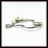 Кулон Серце з натурального перламутру зі стразами, фото 3