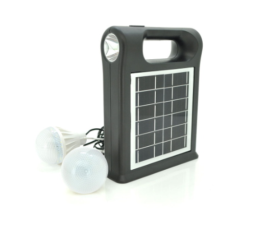 Переносна сонячна система для освітлення CL22+Solar, Power bank 10000mAh, MP3 плеєр, 2*USB виходи, 2 лампочки