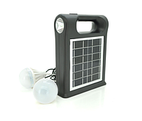Переносная солнечная система для освещения CL22+Solar, Power bank 10000mAh,MP3 плеер, 2*USB выхода, 2 лампочки