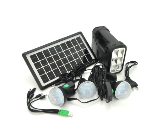 Переносна сонячна система для освітлення ліхтар 8017А+Solar Power bank 10000mAh,MP3 плеєр, USB 3 лампочки