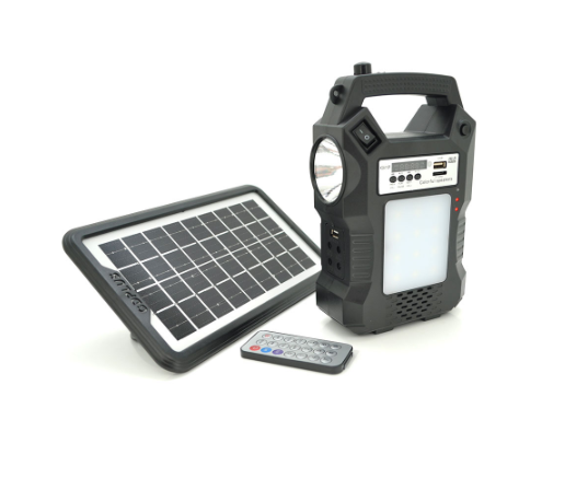 Переносная солнечная система для освещения 8060+Solar Power bank 10000mAh,MP3 плеер Радио+пульт USB 2 лампочки - фото 1 - id-p1635361230