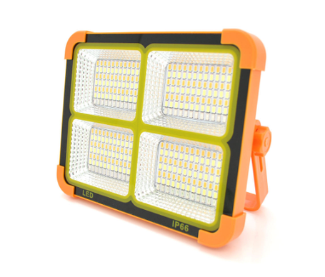 Переносний сонячний прожектор D8+Solar, Power bank 10000mAh, 4 режими, Type C вихід, 2 лампочки, 221х61х88мм, фото 3