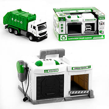Ігровий набір гараж для машинок «Спецтехніка» (2 види, рація, світло, звук) CLM-552