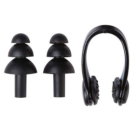 Силіконові беруші та кліпса для носа чорна Speedo, фото 2