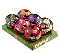 М'яч пластиковий Crazy ball з іграшкою-сюрпризом та цукерками для дівчинки та хлопчика 6 шт