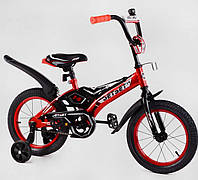 Детский двухколесный велосипед Jet Set 14" (красный цвет) со страховочными колесами