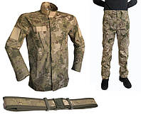 Тактична військова форма (Військовий кітель + Військові тактичні штани + ремiнь) комуфляж олівія
