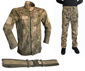 Тактична військова форма (Військовий кітель + Військові тактичні штани + ремiнь) комуфляж олівія