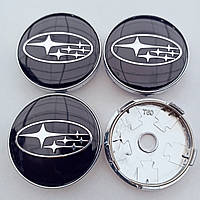 Колпачки в диски Subaru черные 56*60 мм