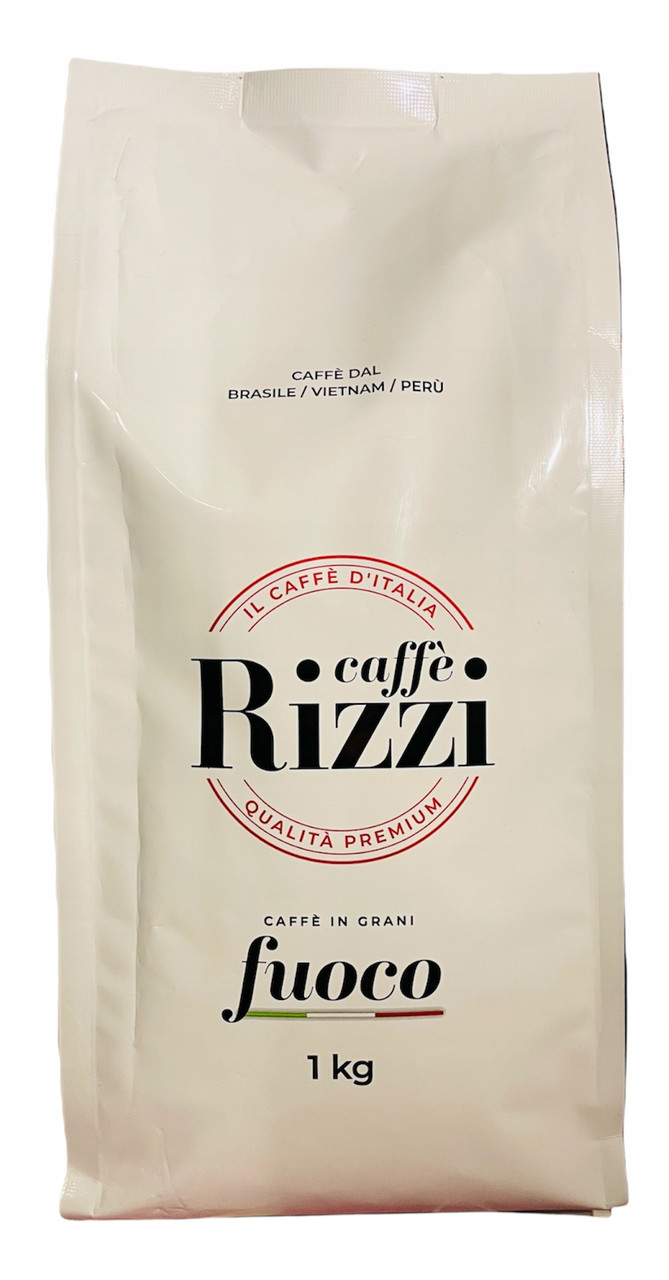 Італійська кава в зернах Rizzi Fuoco 1 кілограм | Купаж арабіки та робусти, фото 1