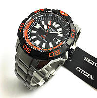 Японський чоловічий 200 м дайверський годинник Citizen Eco-Drive BJ7129-56E. Сонячна батарея, сапфірове скло, GMT