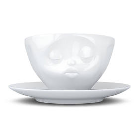 Порцелянова чашка з блюдцем для кави "Поцілунок" (200 мл)