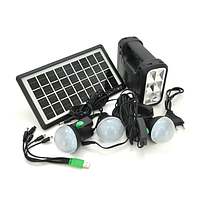 Переносной фонарь 8017А+Solar с солнечной батареей, USB выход, 3 лампочки, повербанк, БЕСПЛАТНАЯ доставка