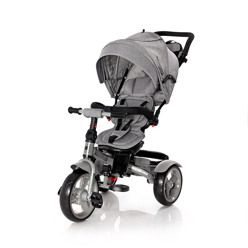 Велосипед триколісний Lorelli Neo Grey Luxe use Велосипед коляска з батьківською ручкою