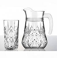 Набор City Glass Samantha кувшин 1300мл + 6 стаканов 250мл (3S300056)