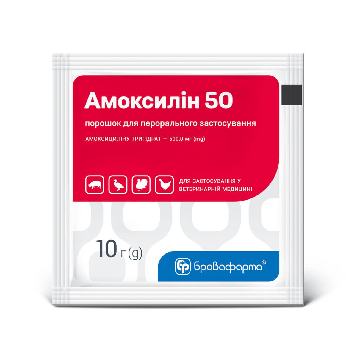 Амоксилін 50 10 г