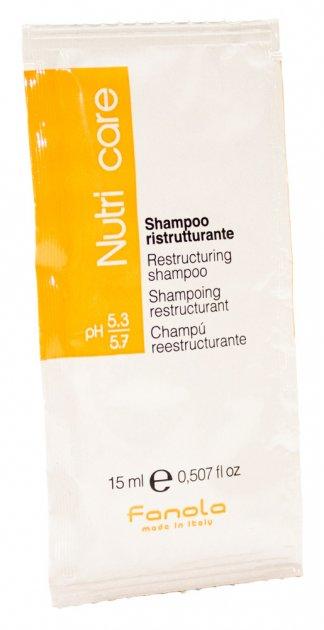 Пробник Шампунь для сухого волосся Fanola Nutri Care Restructuring Shampoo, 12 мл