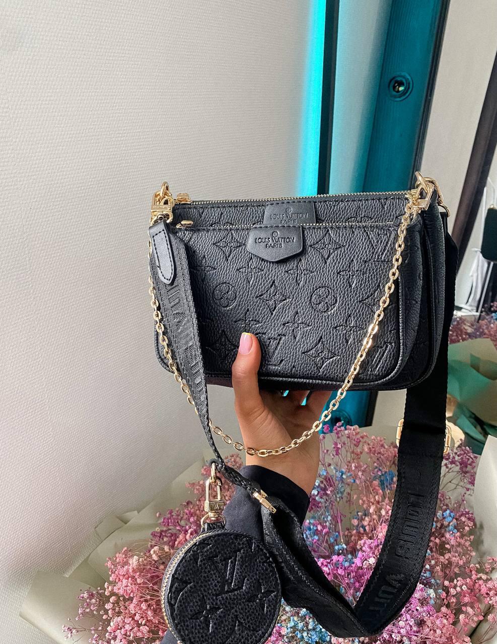 Жіноча сумка Луї Віттон чорна Louis Vuitton Black Multi Pochette