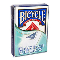 Трюковая колода | Bicycle Blank Face (синяя рубашка)
