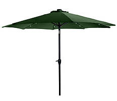Зонт для кав'ярня, парасоль торговий, парасол з клапаном 2.7 м з ручкою для підйому, колір: зелений