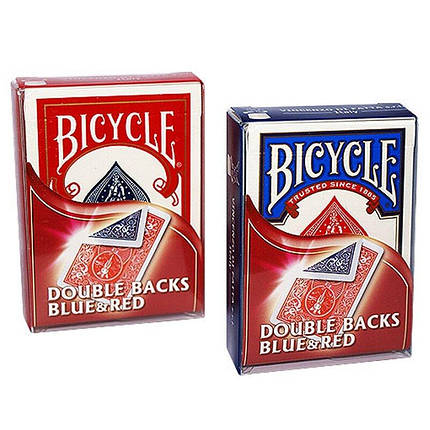 Трюкова колода | Bicycle Double Back (синя/червона), фото 1