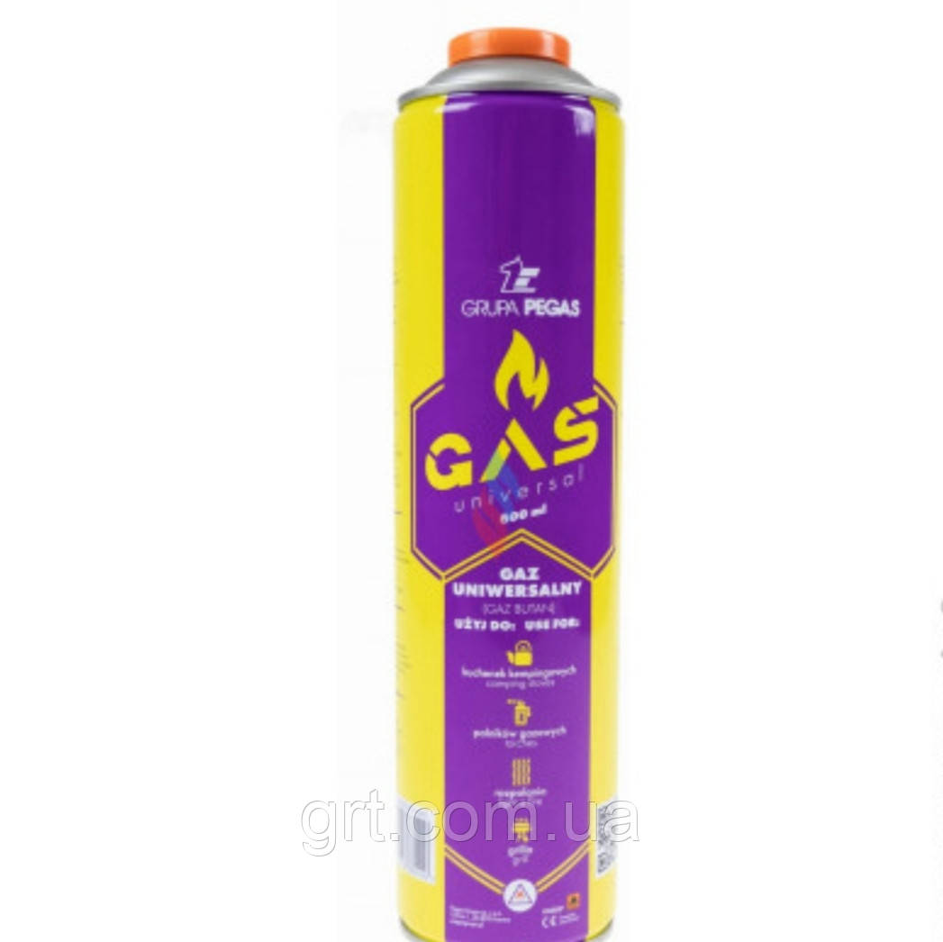 Балон газовий туристичний різьбовий стандарту epi-gas (10мм) 330г/600мл. PEGAS.