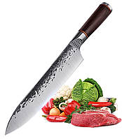 Кухонный кованый нож шеф-повара 20.5 см с рукояткой из африканского дерева (FKCKAWH-01)