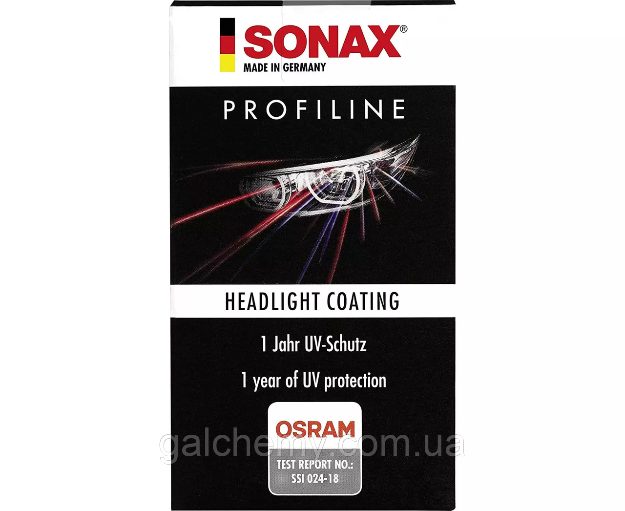 Керамічне захисне покриття для пластикових фар PROFILINE Headlight Coating UV-filter, ТМ SONAX