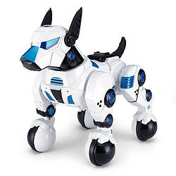 Дитячий інтерактивний робот-пес Rastar, на радіокеруванні, зі світловими та звуковими ефектами, білий