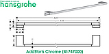 Тримач для банних рушників hansgrohe AddStoris Chrome 41747000 хром, фото 3