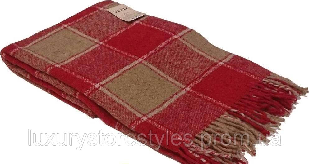 Плед Шерстяной Vladi Palermo Палермо Бело-бежево-коралл 140x200 ...