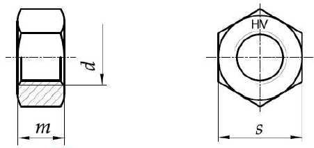 Гайка М30 креслення Гайка, М30, креслення