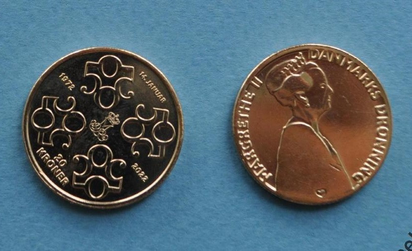 Данія 20 крон 2022 UNC