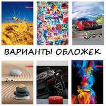 Блокнот А6 176 к. обкладинка кольорова ламінована, блок офсет, клітинка, тверда обкладинка, фото 3
