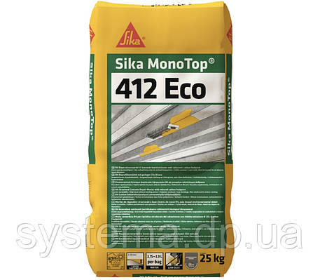 Sika® MonoTop®-412 ECO — Ремонтний розчин для структурного ремонту, 25 кг, фото 2