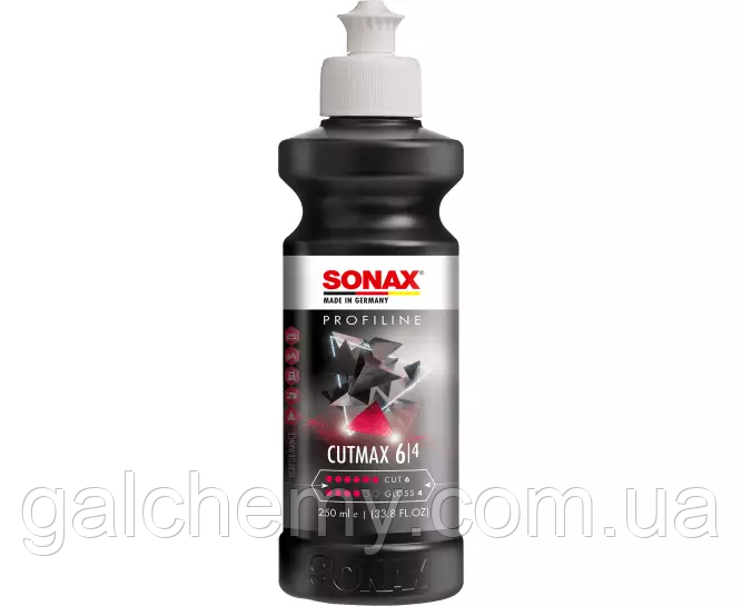 Поліроль для кузова автомобіля (250 мл) PROFILINE CutMax 6-4, ТМ SONAX