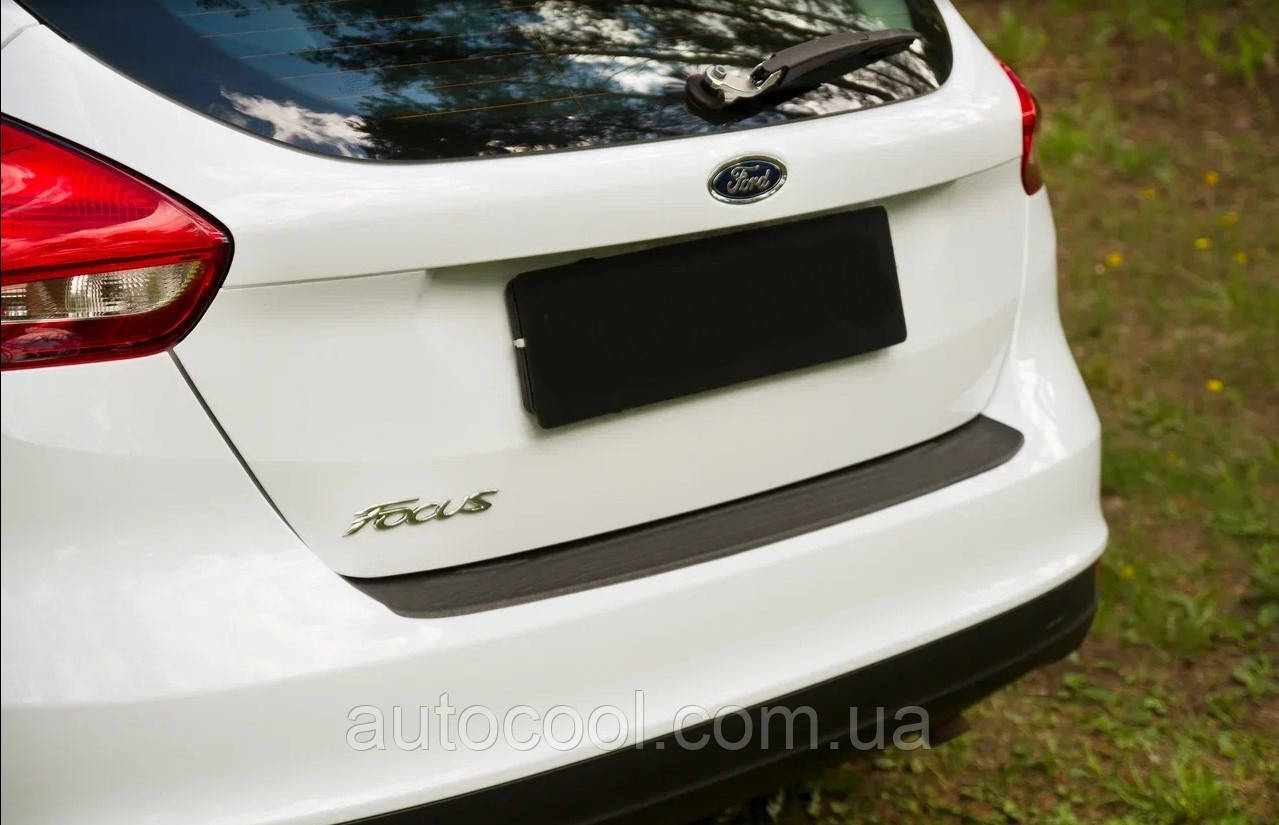 Захисна накладка на задній бампер Ford Focus III 2014- (рестайлинг)