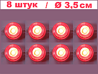 12 Вольт. 8 ШТ. Габаритні вогні, червоні, бічні, задні, для причепа
