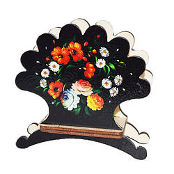  Серветниця Жостовська розпис "Макі та ромашки"