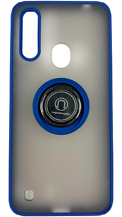 TPU чохол накладка Matte Ring Magnit для ZTE Blade A7 2020 (на зті блейд а7 2020) синій, фото 1