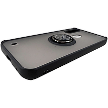 TPU чохол накладка Matte Ring Magnit для ZTE Blade A7 2020 (на зті блейд а7 2020) чорний, фото 4