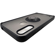 TPU чохол накладка Matte Ring Magnit для ZTE Blade A7 2020 (на зті блейд а7 2020) чорний, фото 3