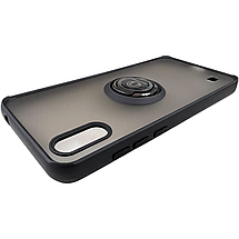 TPU чохол накладка Matte Ring Magnit для ZTE Blade A5 2020 (на зті блейд а5 2020) чорний, фото 4