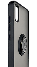 TPU чохол накладка Matte Ring Magnit для ZTE Blade A5 2020 (на зті блейд а5 2020) чорний, фото 3