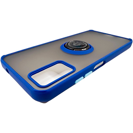 TPU чохол накладка Matte Ring Magnit для ZTE Blade A71 (на зті блейд а71) синій, фото 2