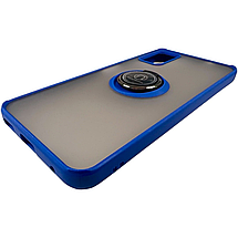 TPU чохол накладка Matte Ring Magnit для ZTE Blade A71 (на зті блейд а71) синій, фото 3